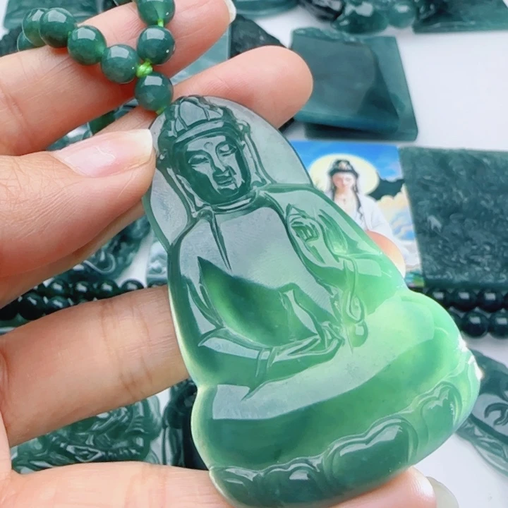 翡翠未镶嵌颈饰多样性发货天然A货翡翠