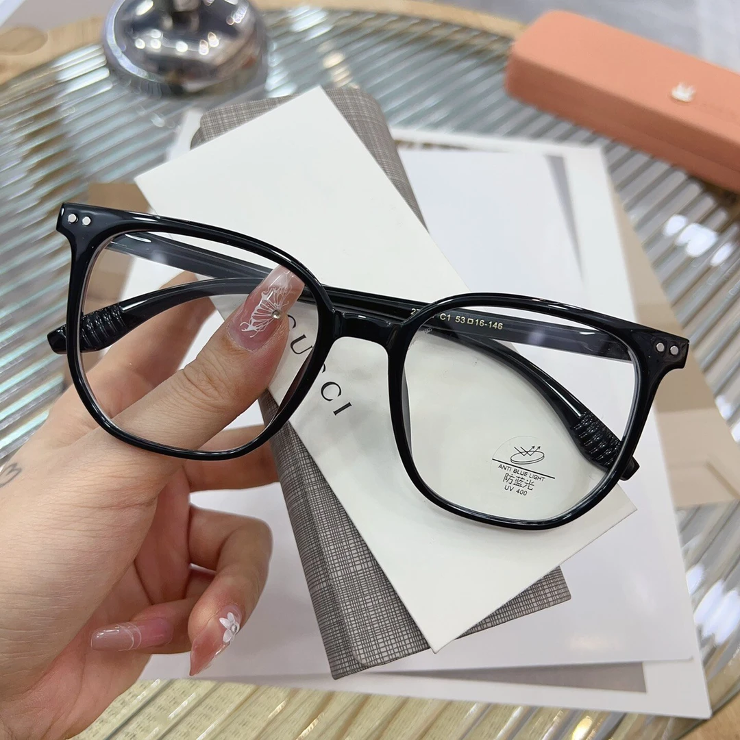 近视眼镜女士款复古大框黑色可配有度数素颜神器高级感防蓝光镜架