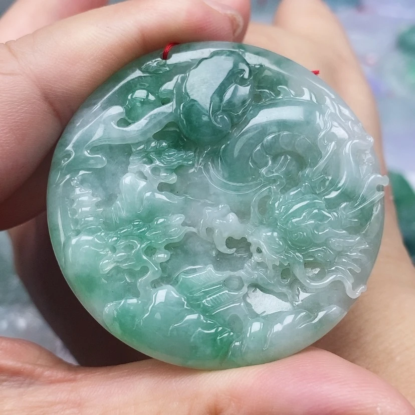 【闪购商品】翡翠未镶嵌颈饰天然翡翠A货龙牌