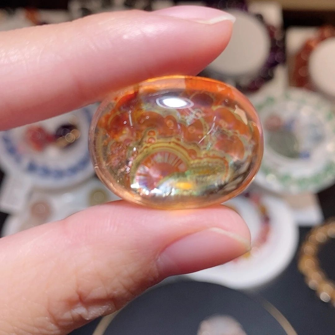 水晶颈饰未镶嵌黑**安F胶花吊坠