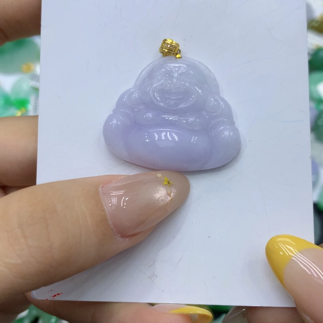颈饰18K金镶嵌翡翠