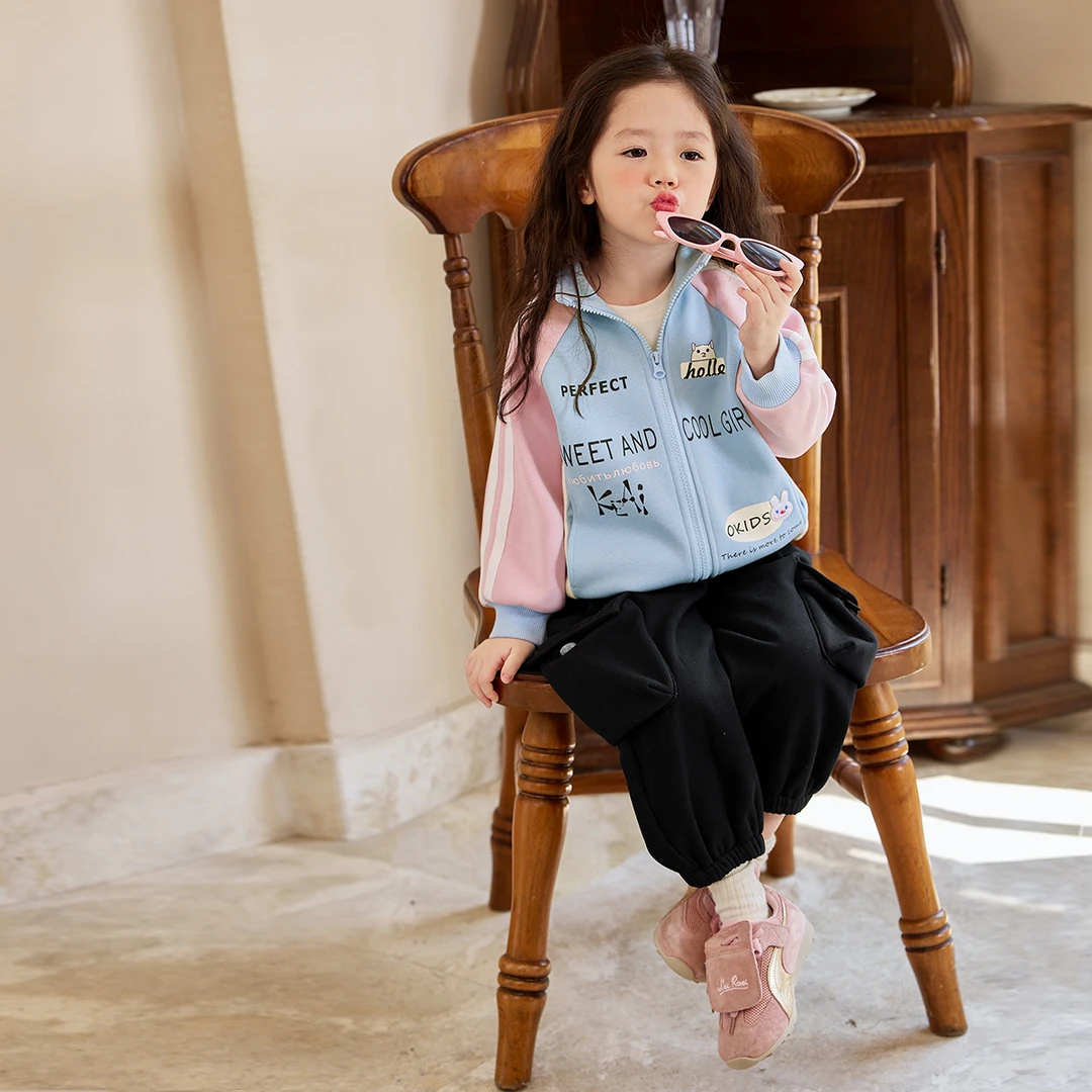 129 小O宝Okids童装  宝宝加绒工装裤  OPK94015