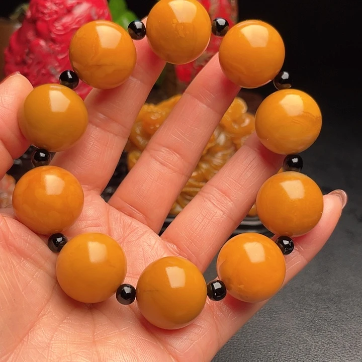 田黄石东**平田黄石石手把件手串