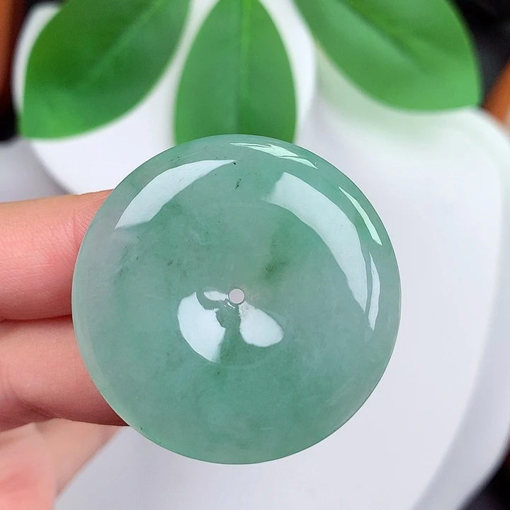 颈饰未镶嵌翡翠平安扣 35.6x6.2mm