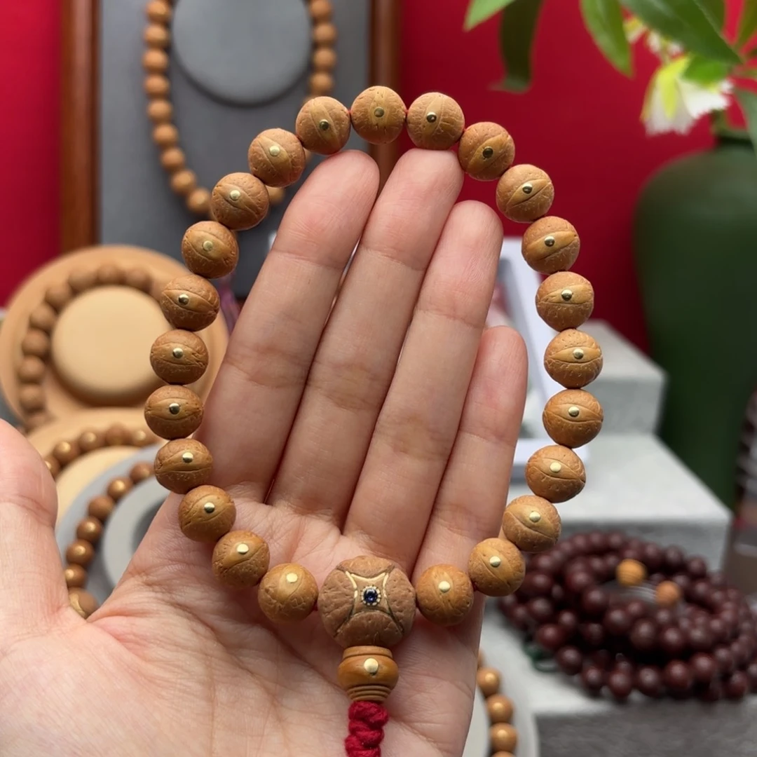 凤眼菩提手串 11.5左右铜钉镶嵌手串