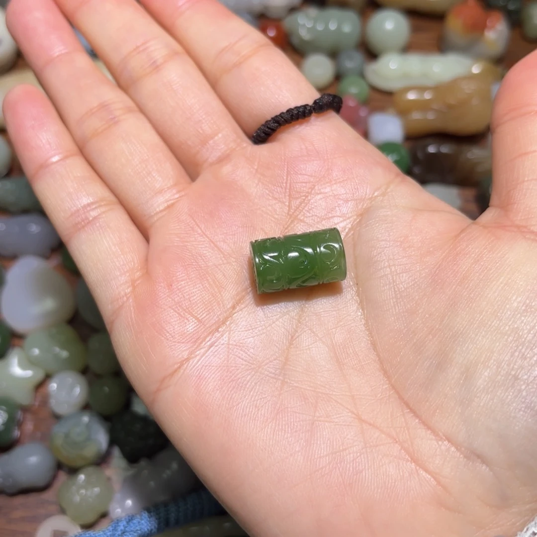 和田玉珠宝半成品未镶嵌红*