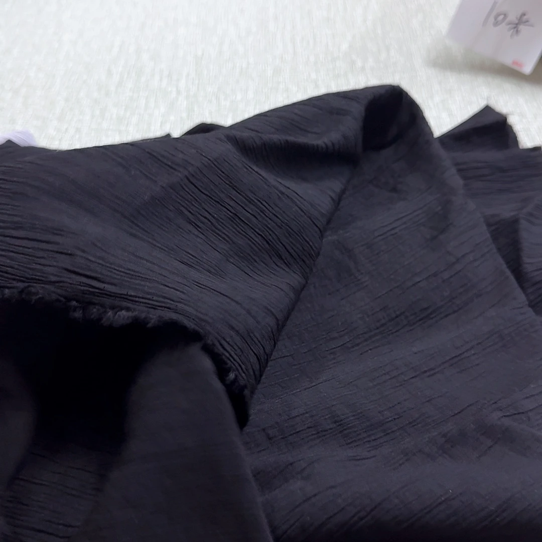 棉166号三米真丝皱布料