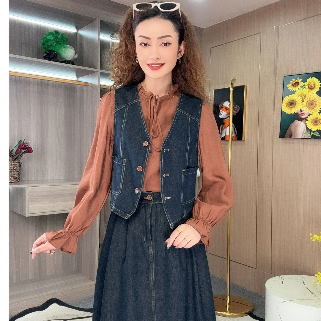 牛仔时尚复古百搭5806款套装