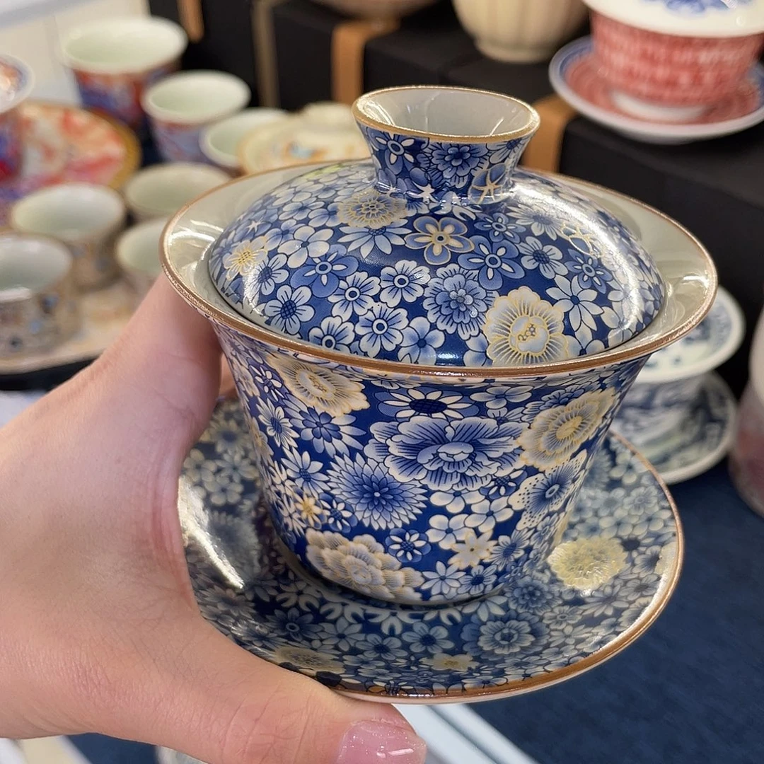 陶景德陶瓷盖碗茶具