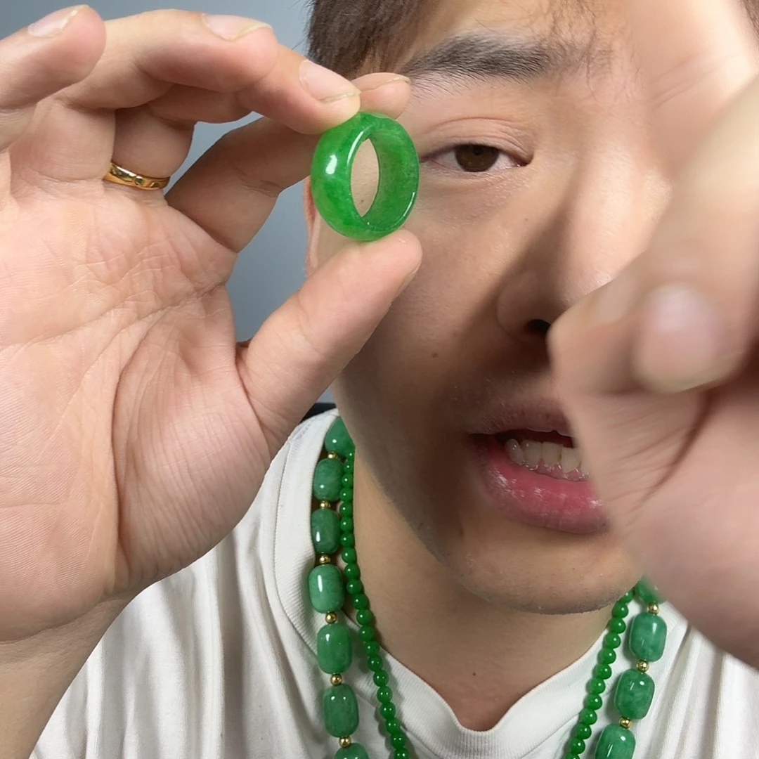 翡翠未镶嵌戒指扳指