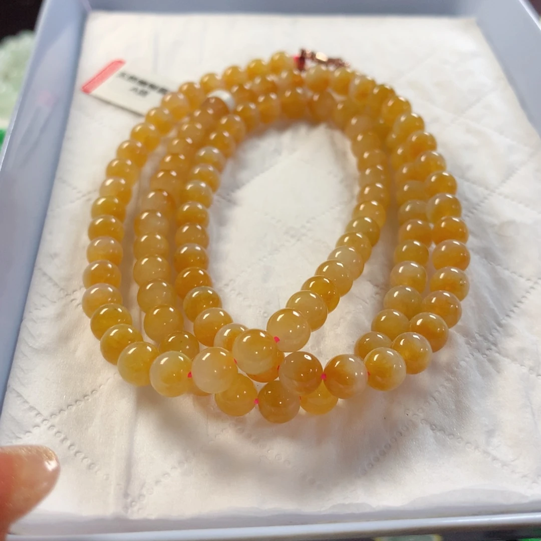 翡翠未镶嵌颈饰项链