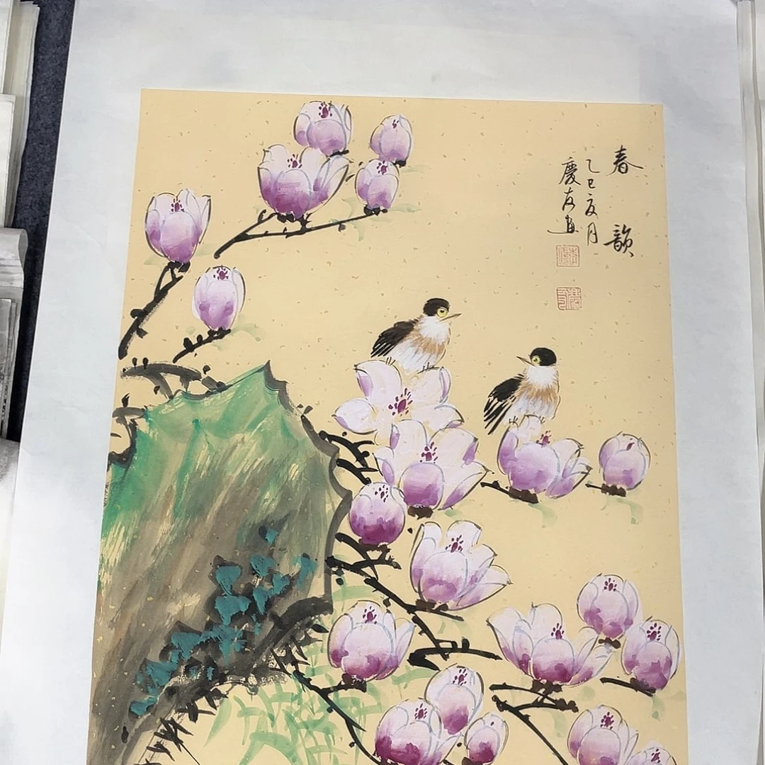 国画作品小姐姐放漏…