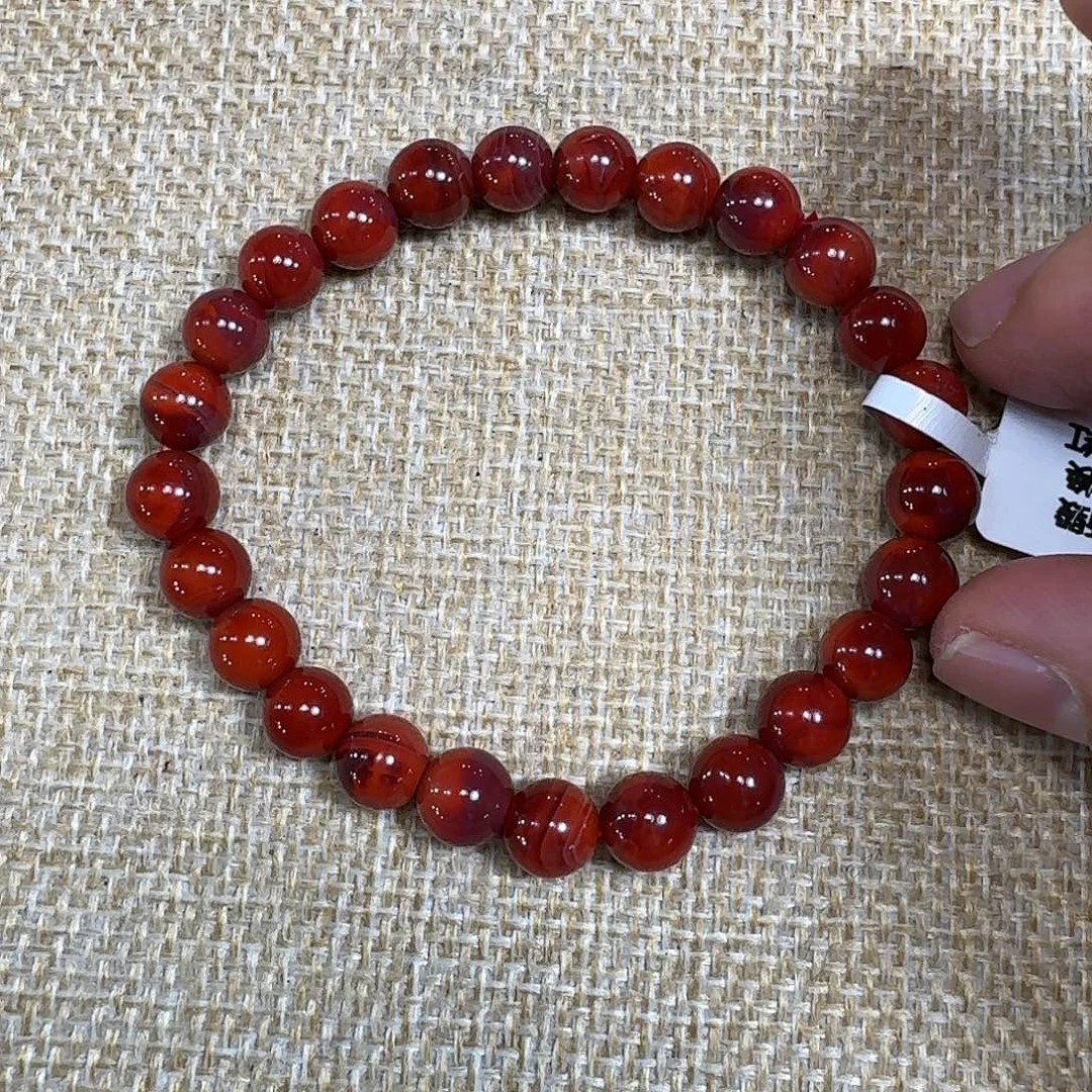 南红玛瑙未镶嵌手链手串原矿南红牛血火焰纹7大加