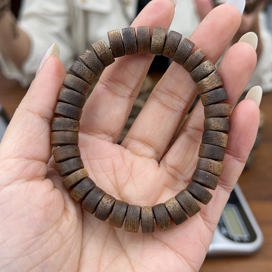 沉香香囊沉香沉香海南绿棋1.0厚片珠单圈多样性发一