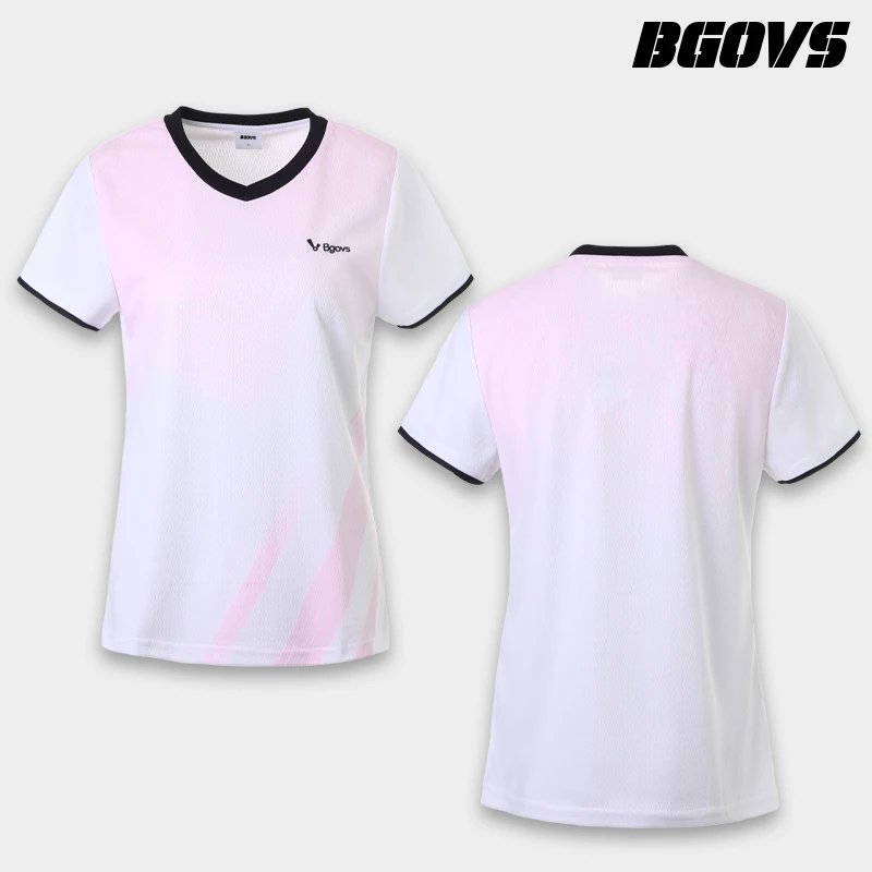 BGOVS韩国2025夏季新品羽毛球服男女速干吸汗运动短袖情侣短袖T