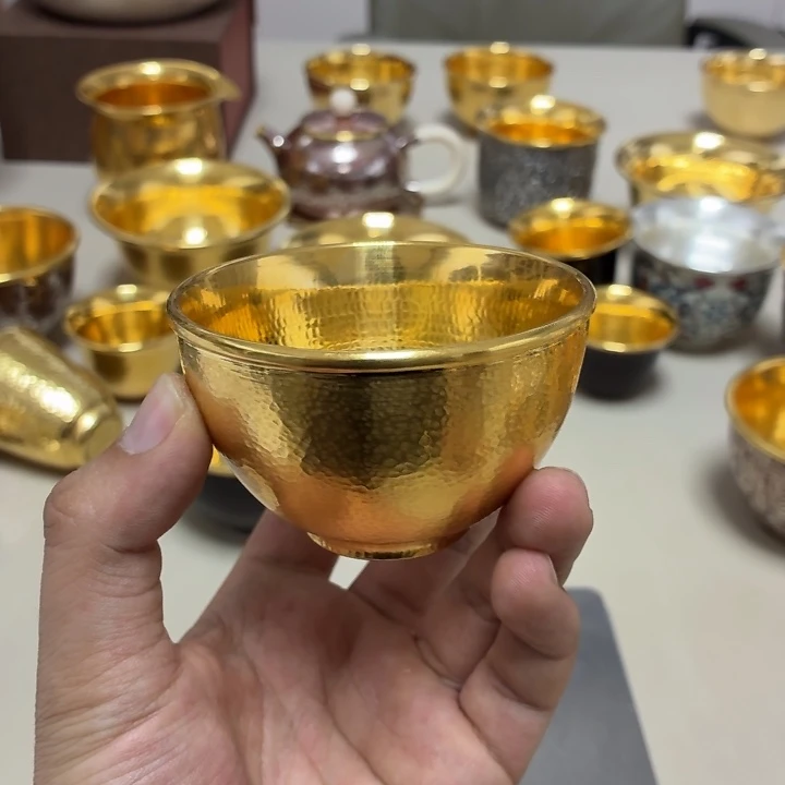 李小鹤里外金4克足金仿古杯100毫升