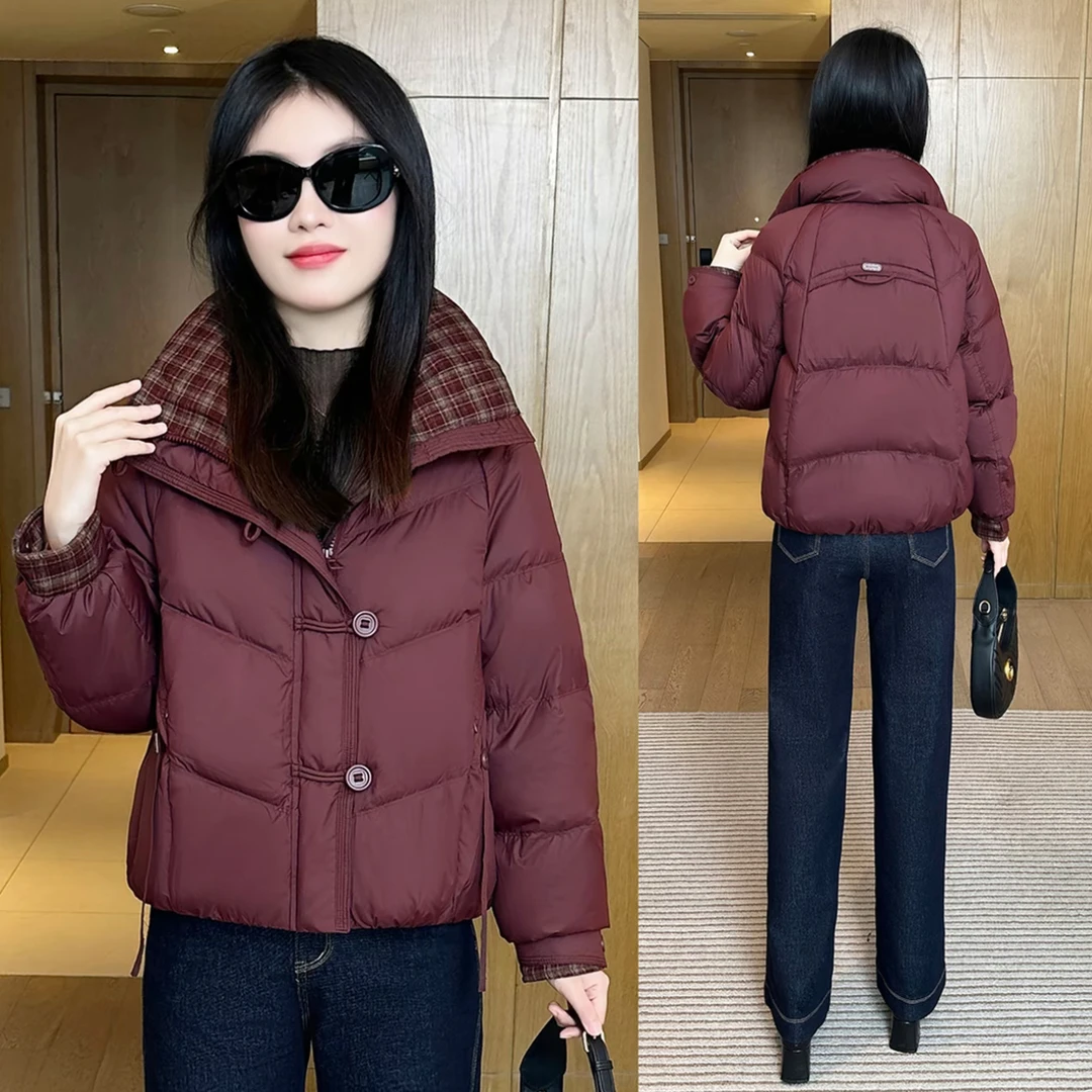 【婉星儿品牌】显瘦短款时尚宽松加厚保暖冬季棉衣修身韩版休闲百搭