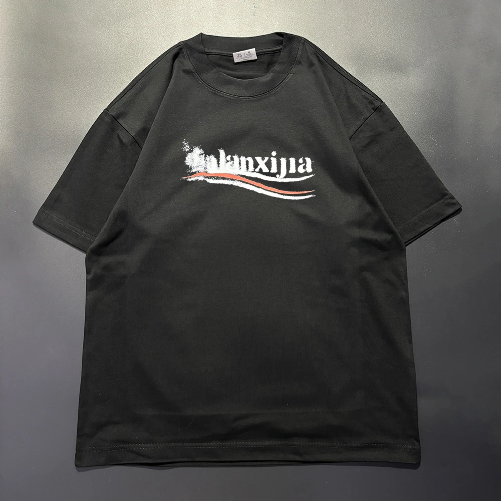 拜安西加BAIANXIJIA男女宽松休闲重磅T恤打底衫/溶解可乐