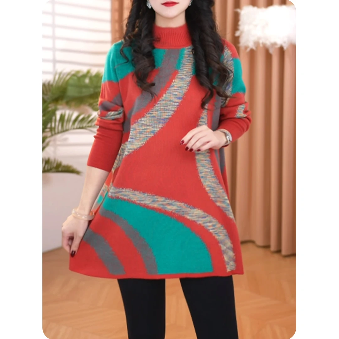 <秋璃>女士毛衫时髦上衣洋气长袖显瘦大码女装4ZS01CZ273