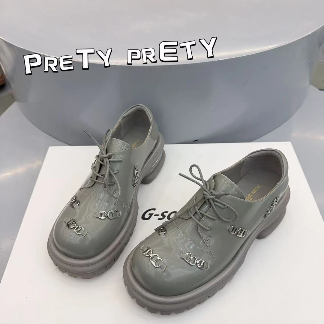 现货B1｜真皮羊里垫水晶跟乐福鞋女｜半码拍小｜31426-07