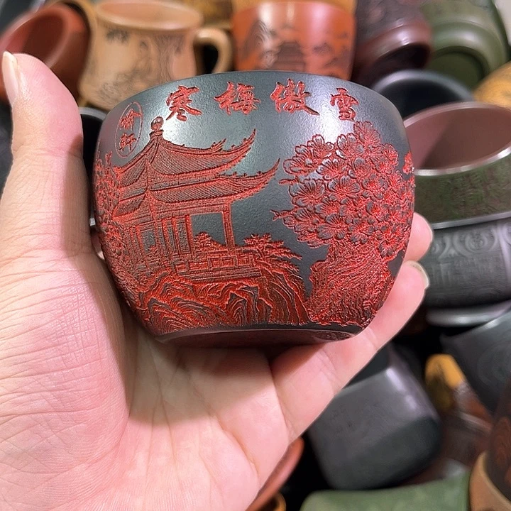 茶杯紫砂全手工紫砂主人杯