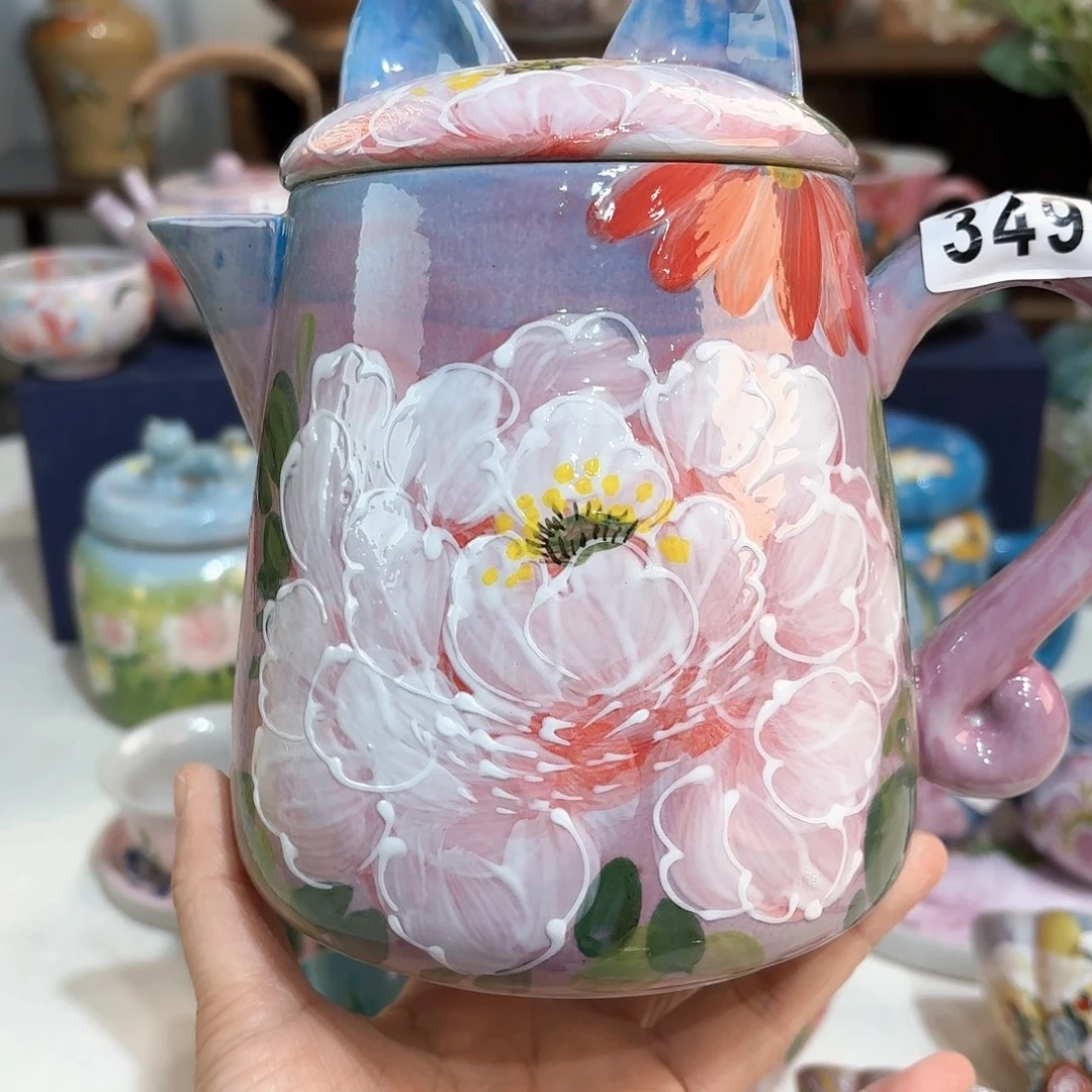 景德镇手绘高温釉下彩陶瓷茶具