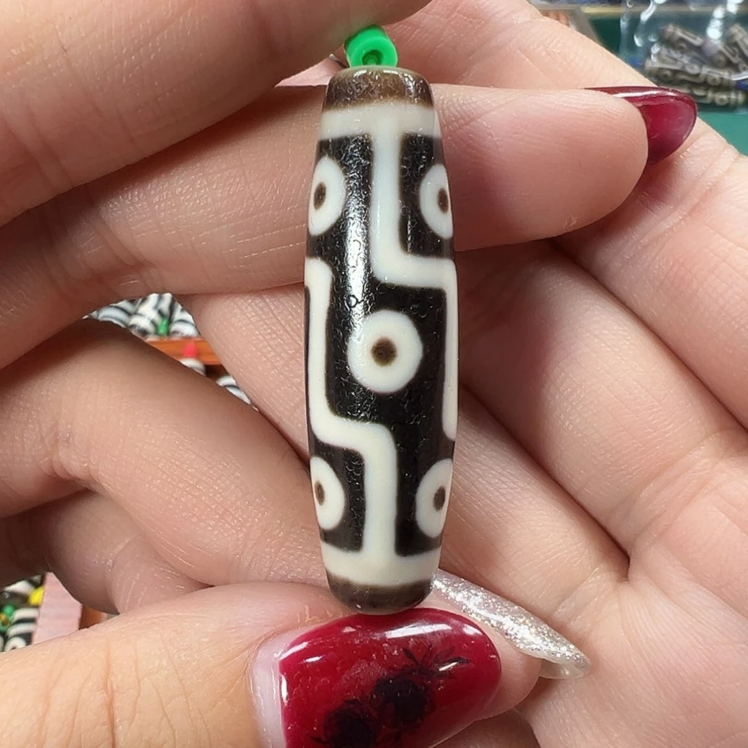 饺***子玛瑙/玉髓未镶嵌珠宝半成品古法折线九眼