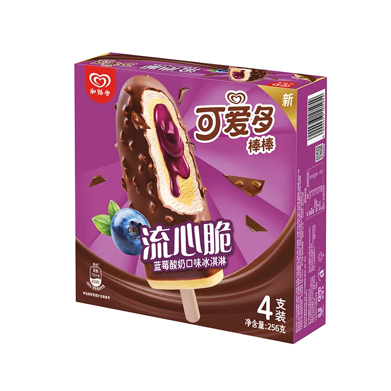 和路雪可爱多棒棒流心脆蓝莓酸奶口味64g同城送