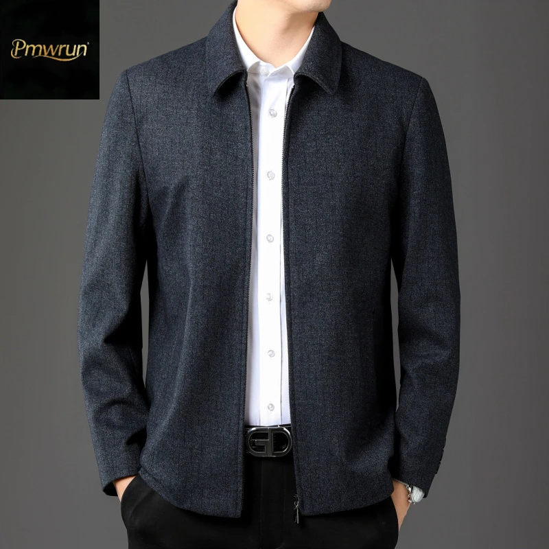 行政夹克男士百搭时尚外套秋冬季新款翻领商务休闲高档潮流上衣