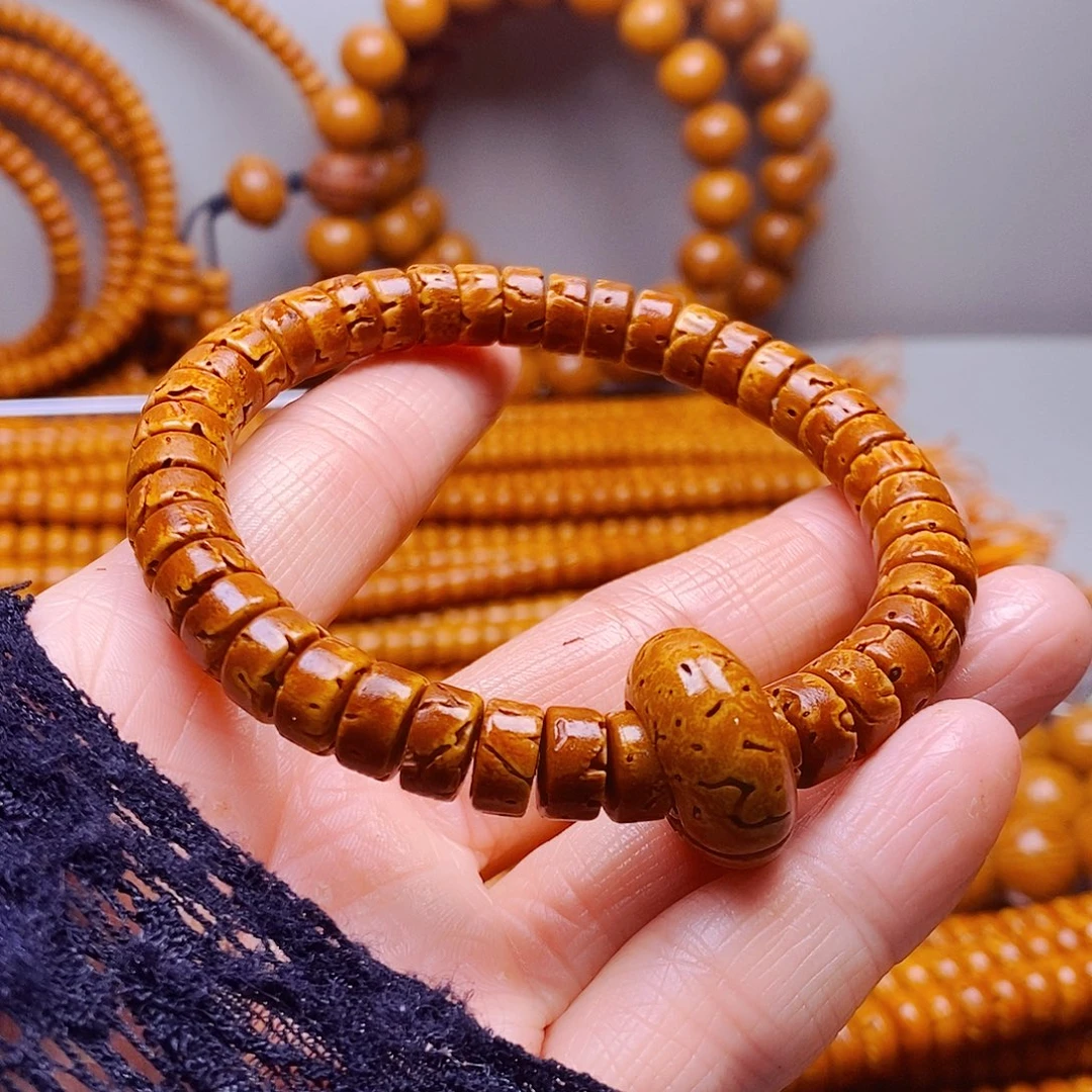 吊坠桃核4乘8奶片直切手串微瑕疵28