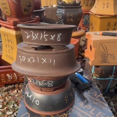 红陶紫砂花盆盆景盆栽瑕疵