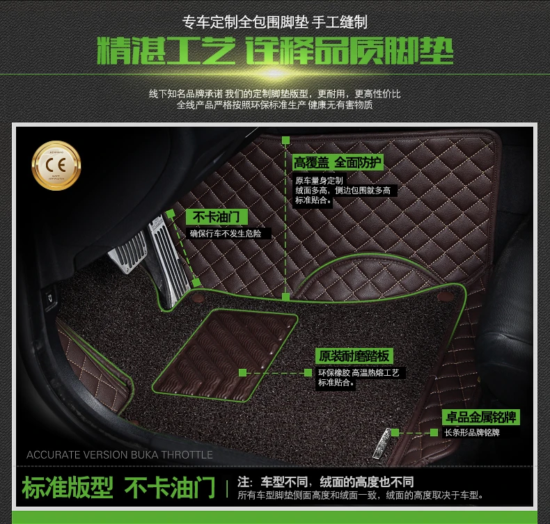 适用于沃尔沃s60 s90 xc40 xc60 xc90 s80s40 S80L全包围汽车脚垫