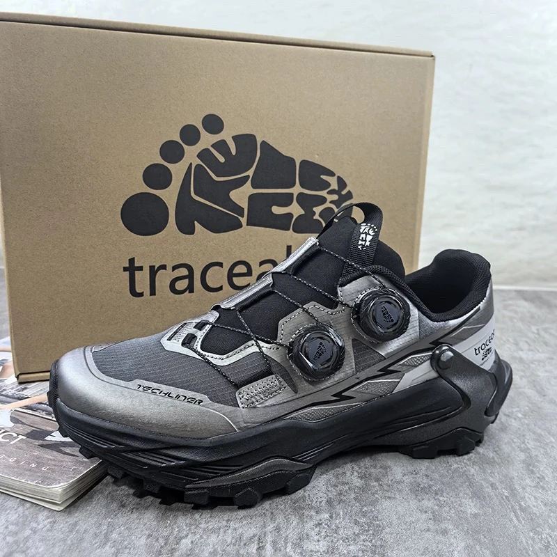 加拿大大脚丫双BOA旋转纽扣防滑户外越野跑鞋男休闲运动跑步鞋