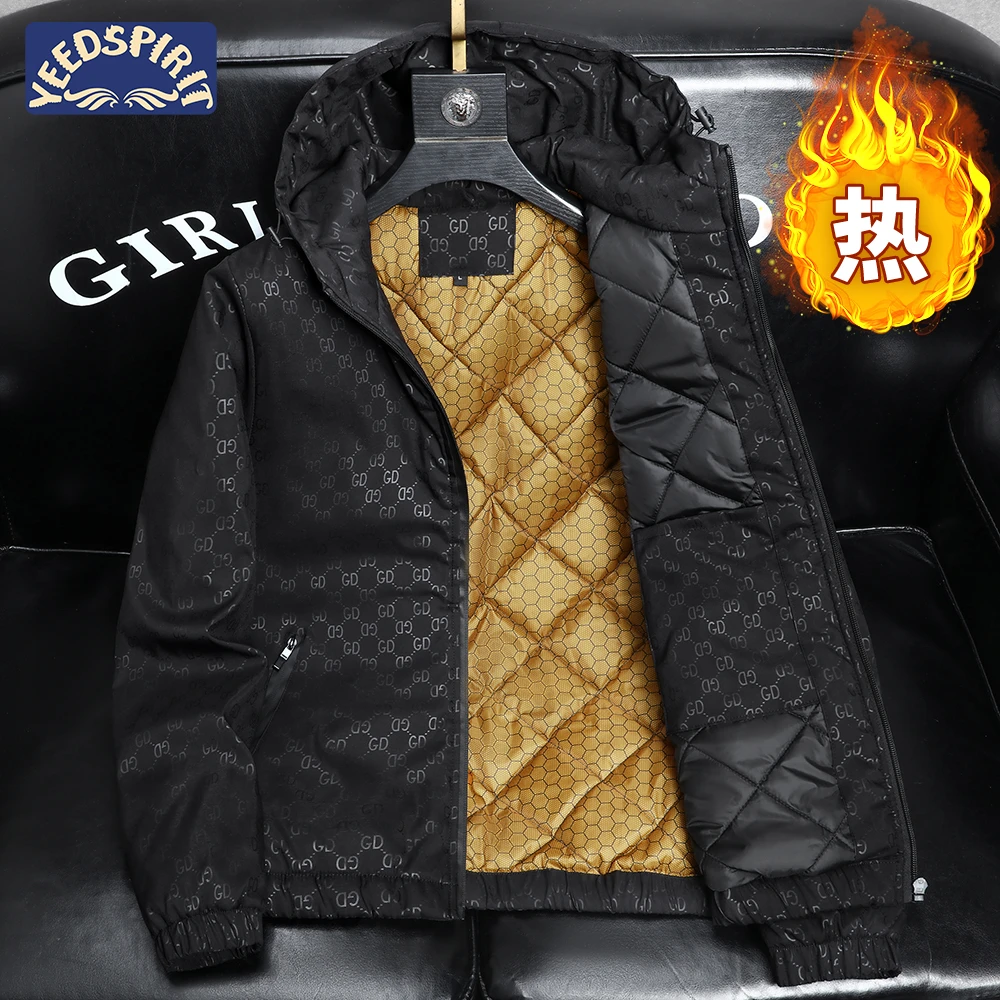 颐盾渐变色冬季连帽外套棉服男士运动休闲百搭加厚防风保暖大码潮