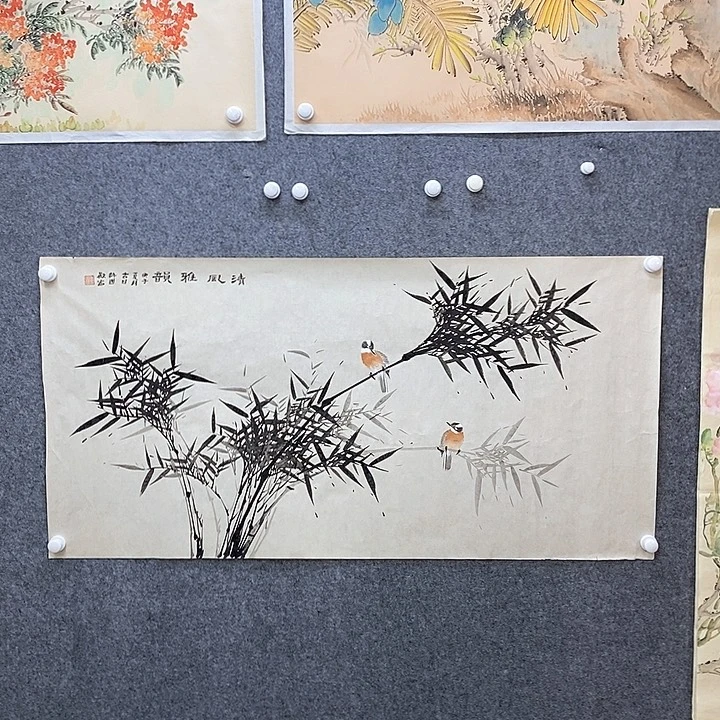 竖款新中式装饰画0