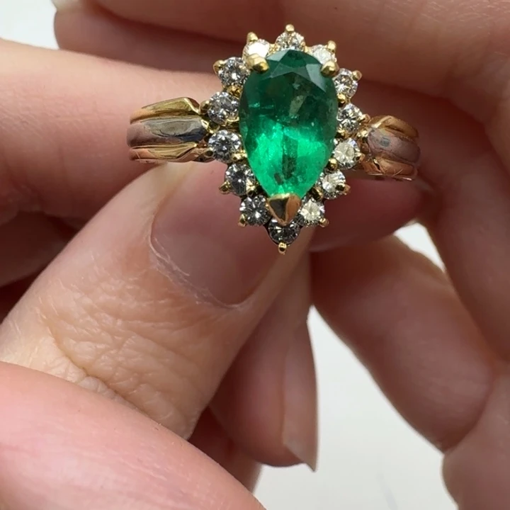 未镶嵌戒指祖母绿