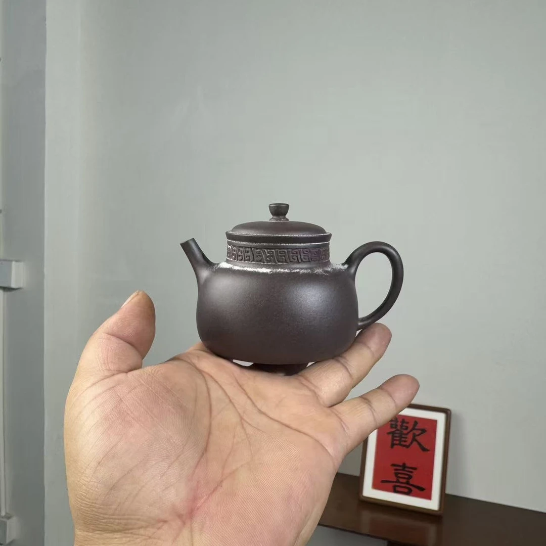 宜兴紫砂壶言心150CC紫茄