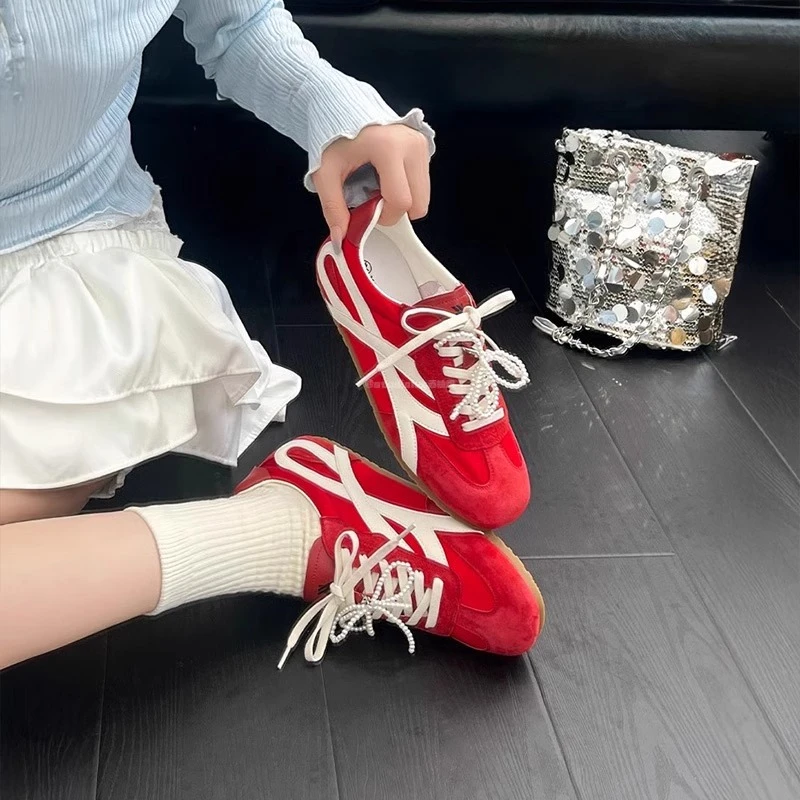 德训鞋女内增高4cm2025夏季新款时尚百搭阿甘鞋软底休闲鞋运动鞋