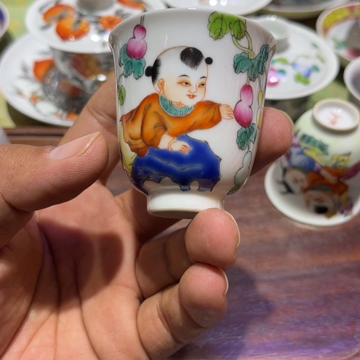 纯手绘精品盖碗杯