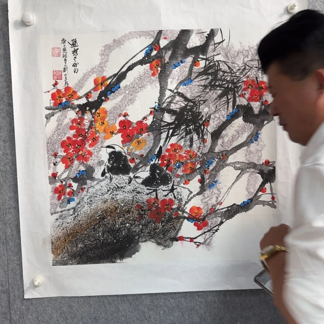 悲鸿弟子陈日新老师画作