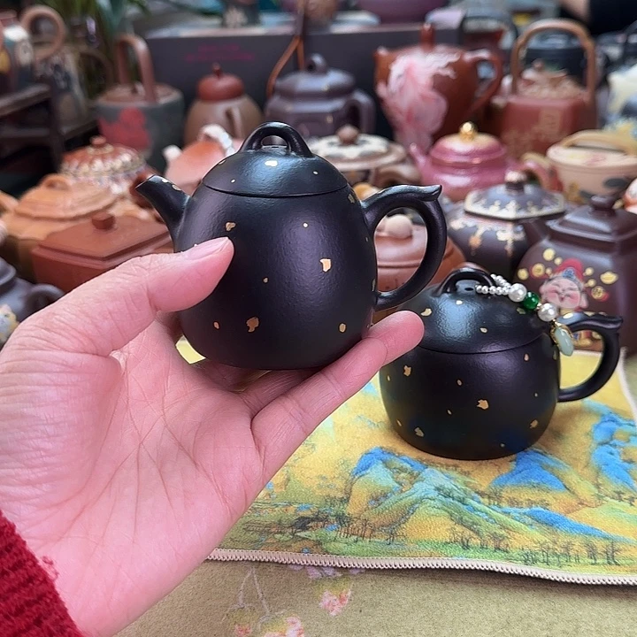 茶壶紫砂洒金秦权