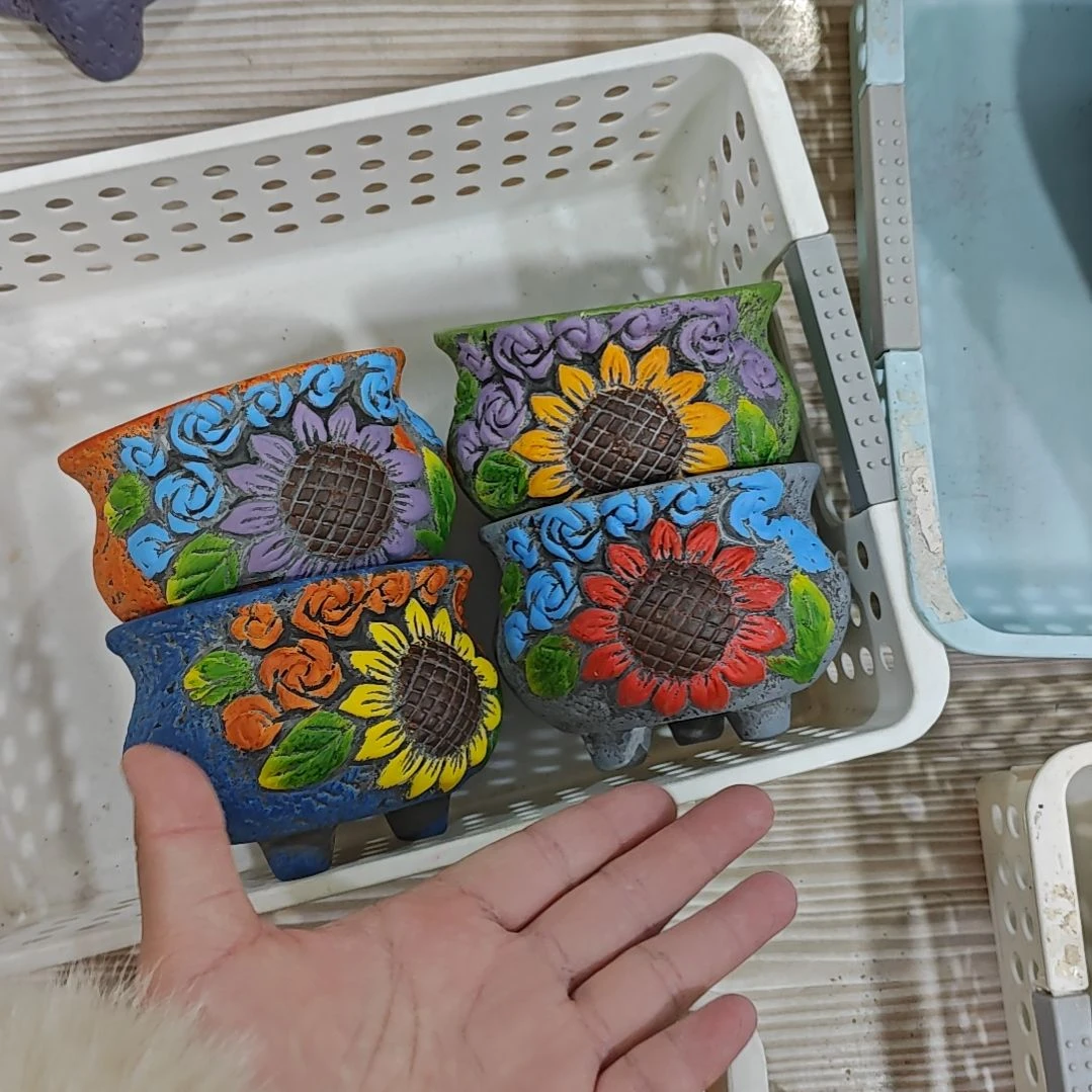 红陶吸水透气的白陶花盆凑满12发货