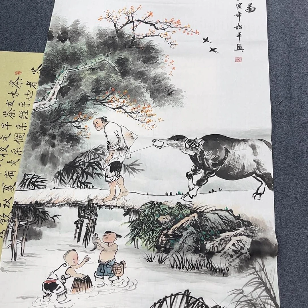 国画纯手绘国画宣纸作品