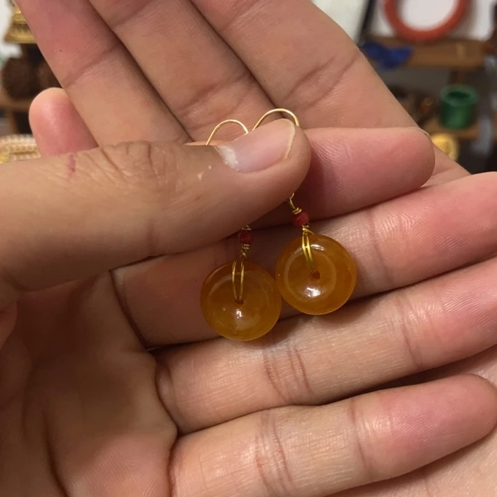 翡翠未镶嵌挂件青花笔锋浓转淡出了