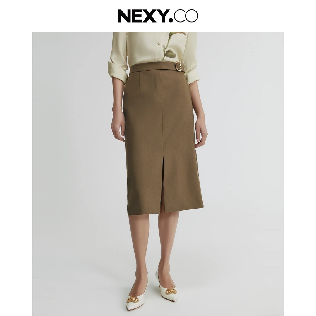 【丽公主专属】25秋季商务通勤优雅开叉气质包臀半身裙女XW01569E8