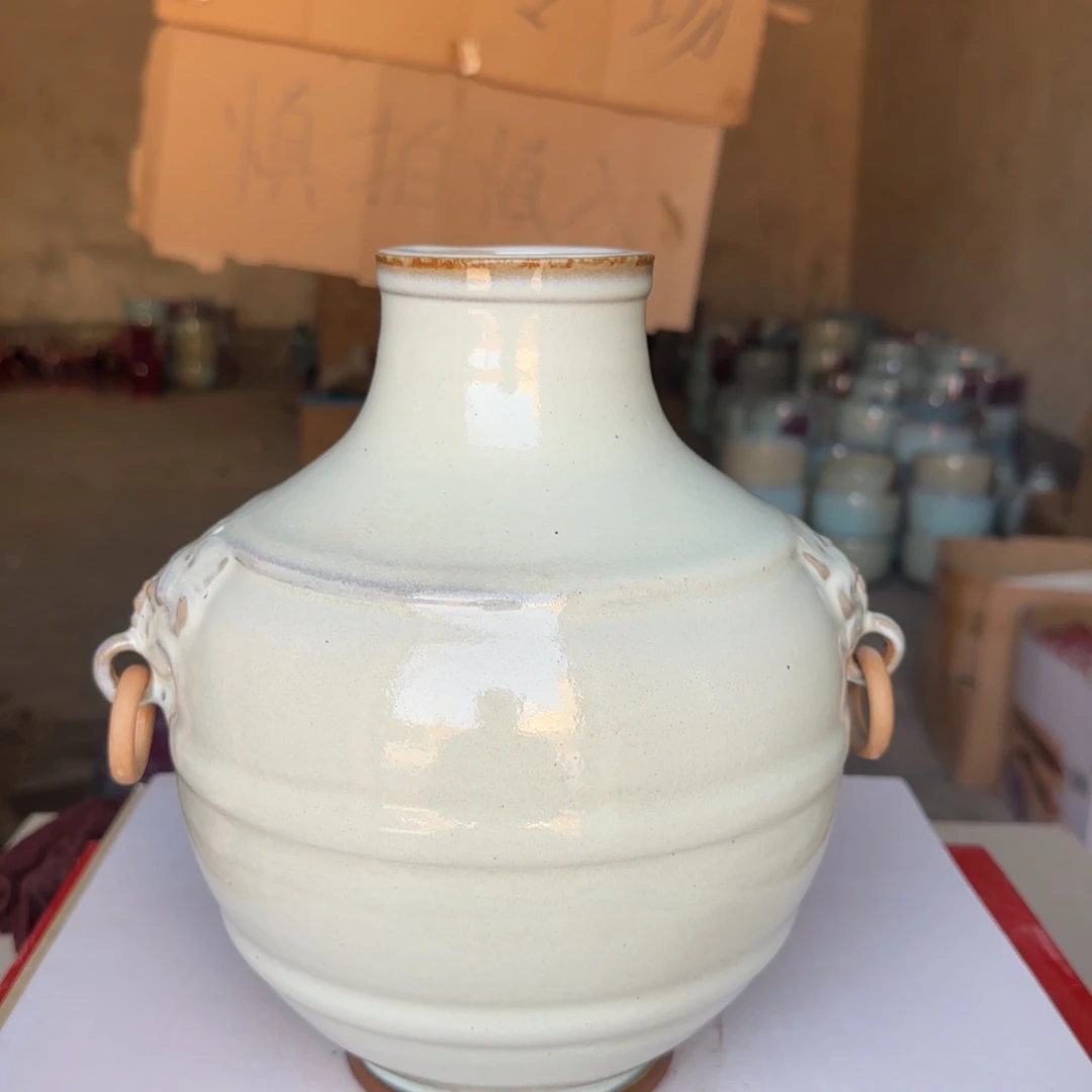 陶摆件郑家钧窑摆件微瑕