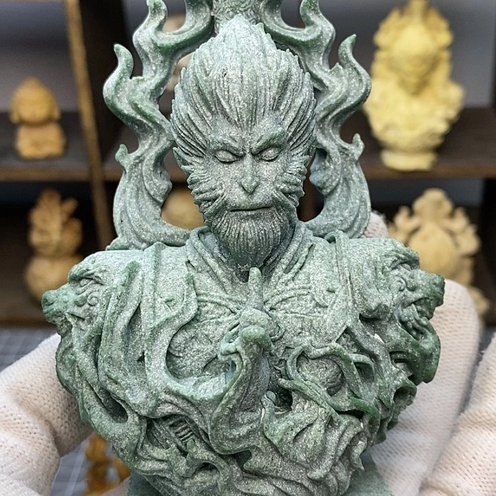 木青纱石黑悟空摆件12公分