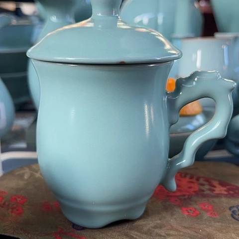 汝瓷仿古龙头杯微瑕福利