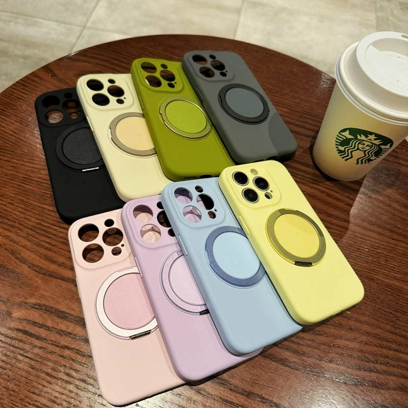 【精孔支架款】苹果/小米/vivo 适用潮壳技精孔带支架硅胶云感壳