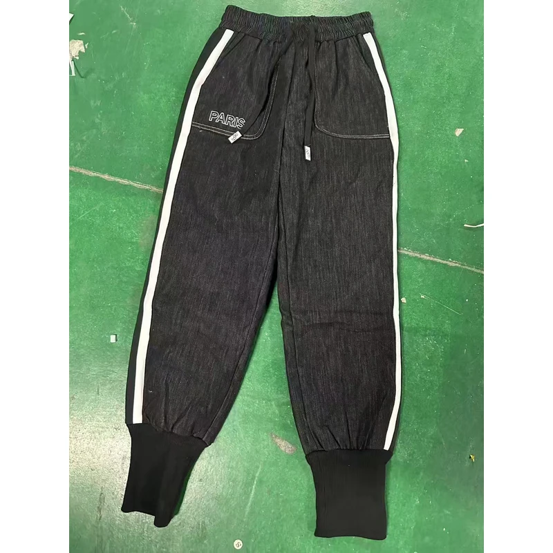 D35-加绒加厚束脚休闲裤